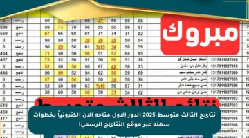نتائج الثالث متوسط 2025 الدور الأول متاحة الآن إلكترونياً بخطوات سهلة عبر موقع النتائج الرسمي!